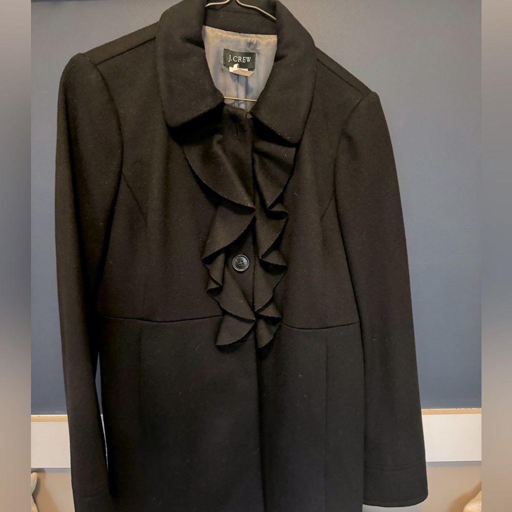 Beautiful J.Crew women’s coat with ruffle details
